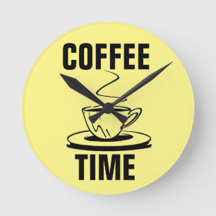 KAFFEZEIT RETRO WALL CLOCK RUNDE WANDUHR