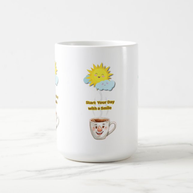 Kaffezeit – Süße lächelnde Tasse (Mittel)