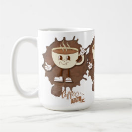 **Kaffezeit – Süße lächelnde Tasse Dampf