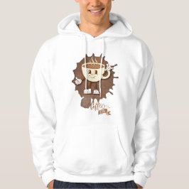 **Kaffezeit – Süße lächelnde Tasse Dampf Hoodie