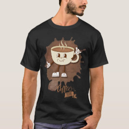 Kaffezeit – Süße lächelnde Tasse mit Dampf T-Shirt
