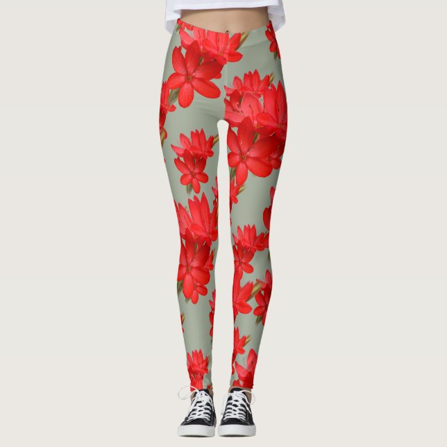 Kaffir Lily / River Lily / Hesperantha Coccinea Leggings (Vorderseite)