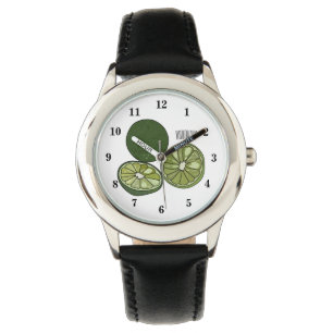 Kaffir Limon Cartoon Illustration Armbanduhr