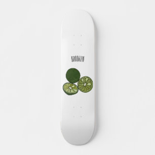 Kaffir Limon Cartoon Illustration Skateboard
