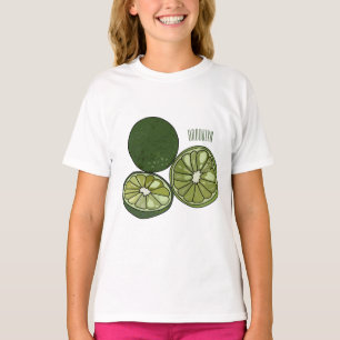 Kaffir Limon Cartoon Illustration T-Shirt