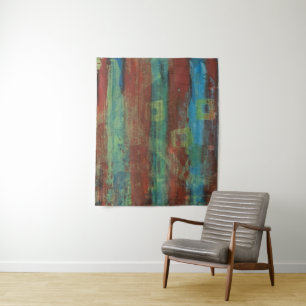 Käfig. ängstliche Beängstigende Originalkunst Wandteppich