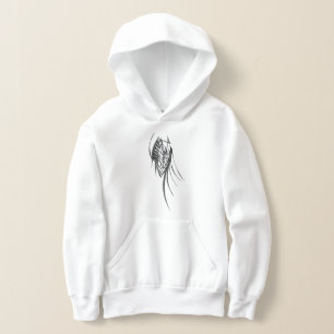 Käfig Schwarz Weiß Abstrakte Stammes-Tätowierkunst Hoodie