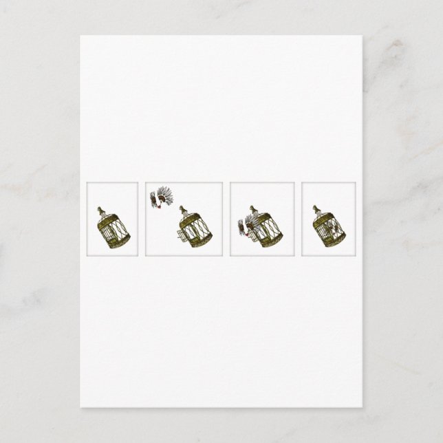 Käfigherz Postkarte (Vorderseite)