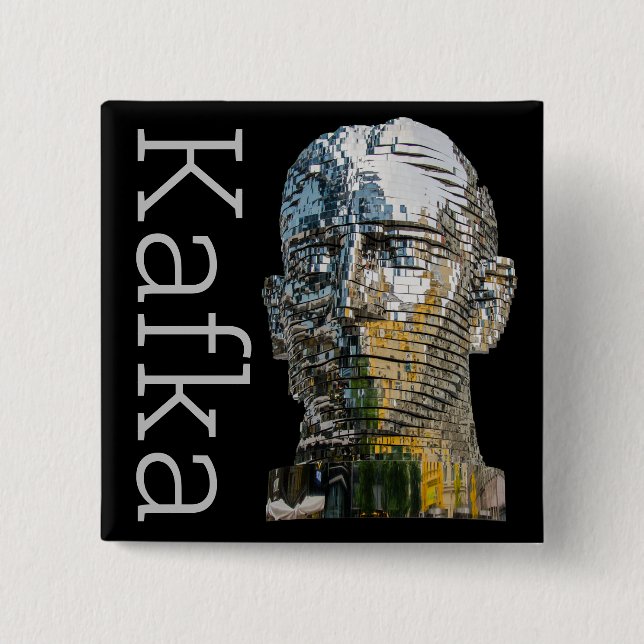 Kafka Head Button (Vorderseite)