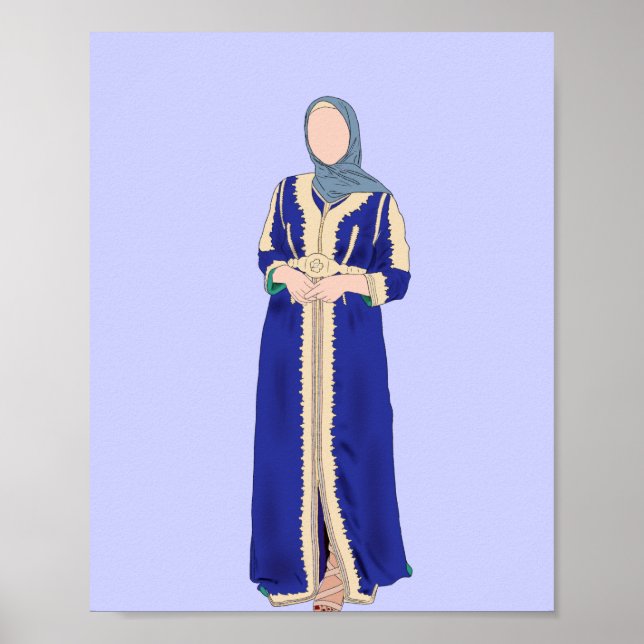 Kaftan - Marokkanischer traditioneller Kaftan Poster (Vorne)