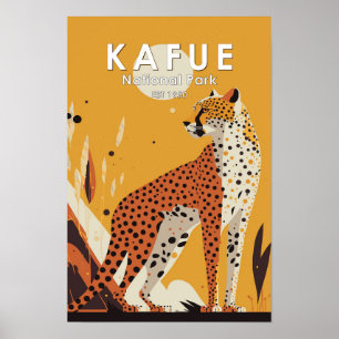 Kafue Nationalpark Sambia Vintage Poster