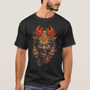 Kagura maskiert Japanische Maske Japanische Kunst T-Shirt