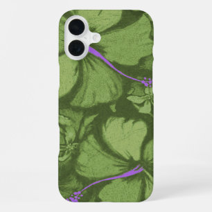 Kahala Hibiscus Hawaiian Lava Rock Illustration iPhone 16 Plus Hülle