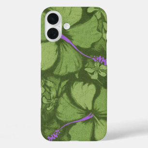 Kahala Hibiskus Hawaiian Lava Rock Illustration iPhone 16 Plus Hülle