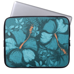 Kahala Hibiskus Hawaiian Lava Rock Illustration Laptopschutzhülle