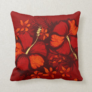 Kahala Hibiskus Hawaiian Tropical Square Pillows Kissen