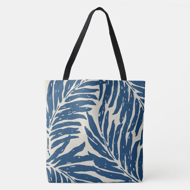 Kahanu Garden Hawaiian Palm Blätter Beach Bag (Vorderseite)