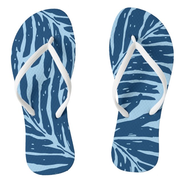 Kahanu Garden Hawaiian Palm Blätter Flip Flops (Fußbett)