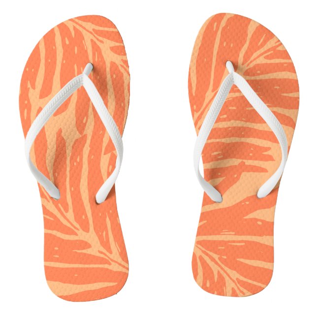 Kahanu Garden Hawaiian Palm Blätter Flip Flops (Fußbett)