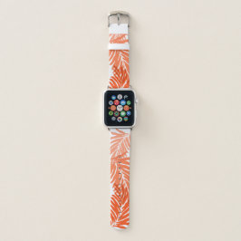 Kahanu Palmen-hawaiische Palmblätter - Orange Apple Watch Armband