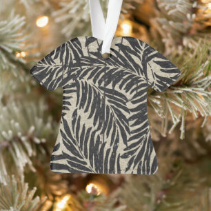 Kahanu Palms Hawaiian Imitats Linen Aloha Shirt Ornament