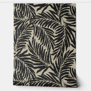 Kahanu Palms Hawaiian Imitats Linen Texture - Schw Tapete