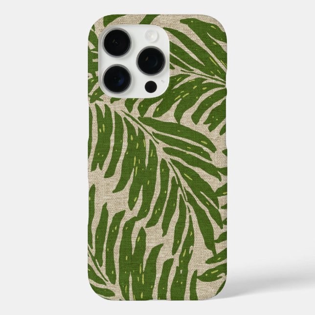 Kahanu Palms Hawaiian Linen Texture Case-Mate iPhone Hülle (Rückseite)