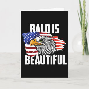 Kahl ist schön 4. Juli Adler Patriotisches Amerika Karte