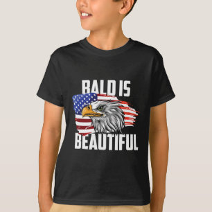 Kahl ist schön 4. Juli Adler Patriotisches Amerika T-Shirt