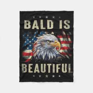 Kahl ist schön 4. Juli Unabhängigkeitstag Amerika Fleecedecke