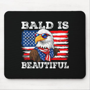 Kahl ist schön Weißkopfseeadler 4. Juli Mousepad