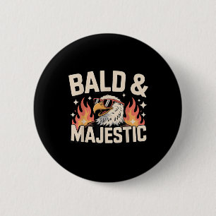 Kahl Und Majestätisch Kahl Vater Lustiger Vatertag Button
