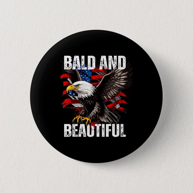 Kahl Und Schön 4. Juli Unabhängigkeitstag Ameri Button (Vorderseite)