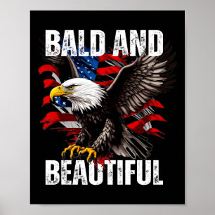 Kahl und schön 4. Juli Unabhängigkeitstag Ameri Poster