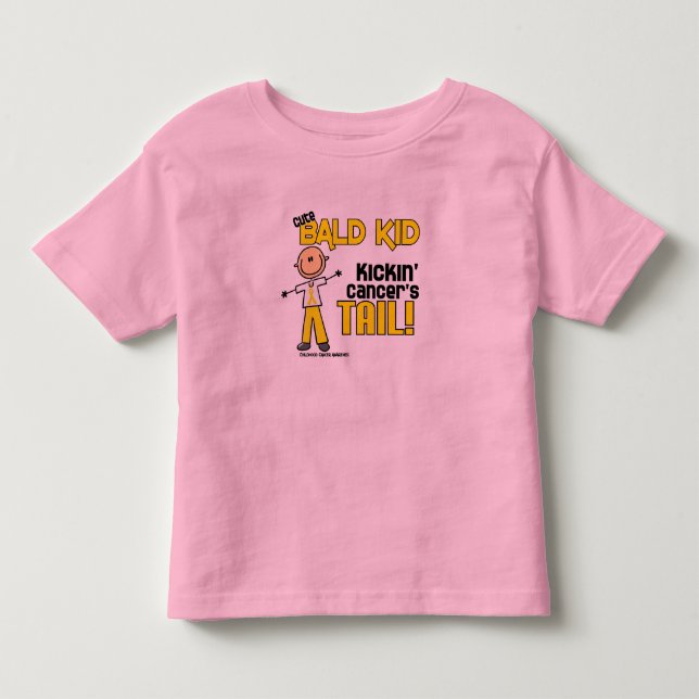 Kahle Strichmännchen-Sammlung (Kindheits-Krebs) Kleinkind T-shirt (Vorderseite)