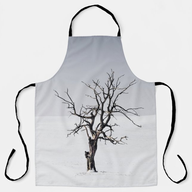 KAHLER BAUM MITTEN IM SCHNEE SCHÜRZE (Vorderseite)