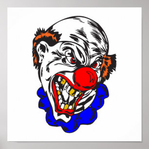 kahler böser Clown Poster