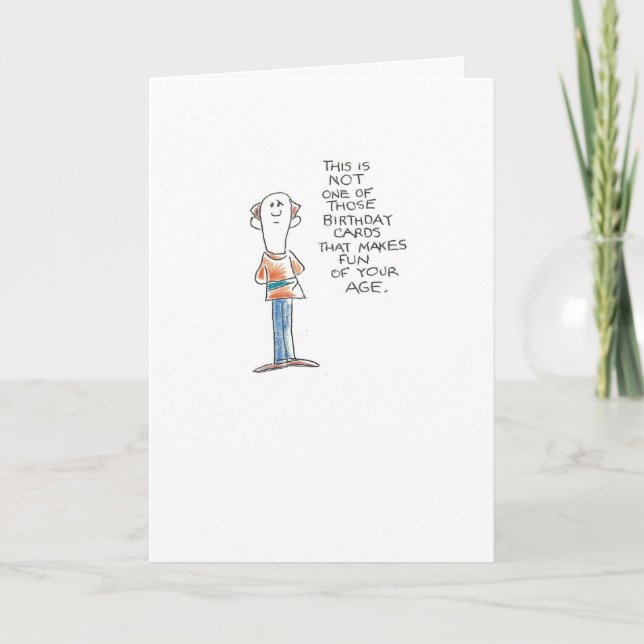Kahler Mannspaß des Alters Karte (Vorderseite)