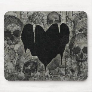 Kahles Herz-gotischer Valentinsgruß Mousepad