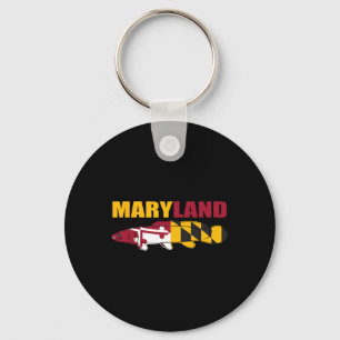 Kahlhecht - Maryland State Flag Angeln Schlüsselanhänger