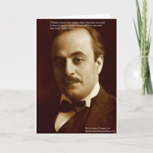 Kahlil Gibran "Wisdom Proud" Kostenvoranschlag Ges Karte