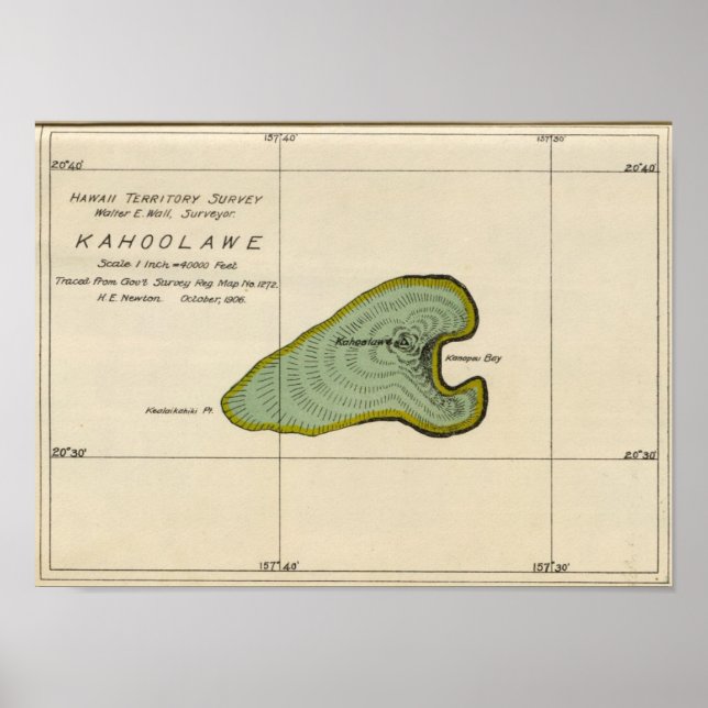 Kahoolawe, Hawaii Poster (Vorne)