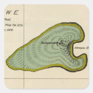 Kahoolawe, Hawaii Quadratischer Aufkleber