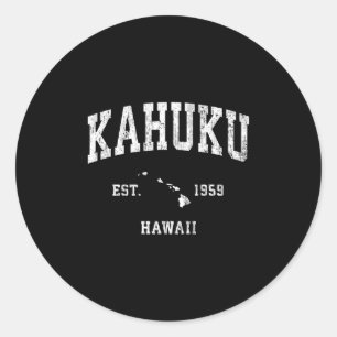 Kahuku Hawaii Hi Athletic Sports Runder Aufkleber