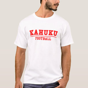 Kahuku roter Räuber-Fußball T-Shirt