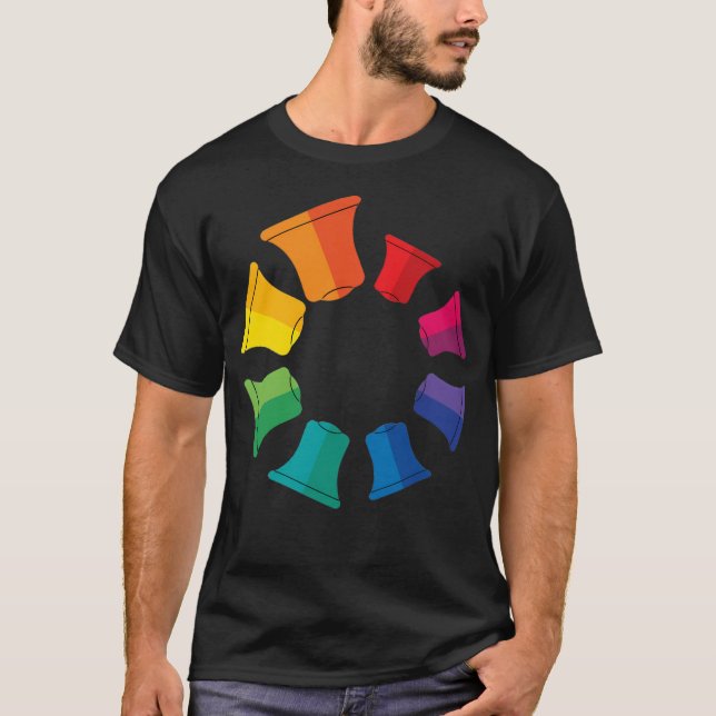 Kahukura Pere Rainbow Bell T-Shirt (Vorderseite)