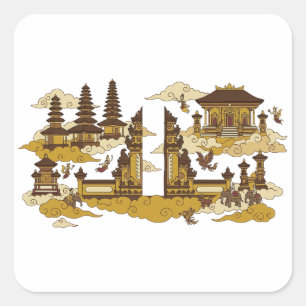 Kahyangan/Himmel Quadratischer Aufkleber