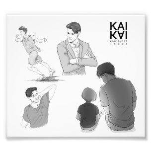 Kai Akiyama-Zeichenskizze Fotodruck