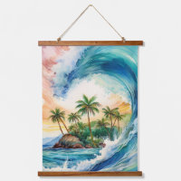 Kai Aloha Motu Watercolor Wave