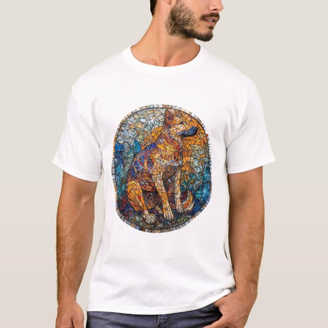 Kai Ken Dog Glasarmatwerk T-Shirt (Vorderseite)